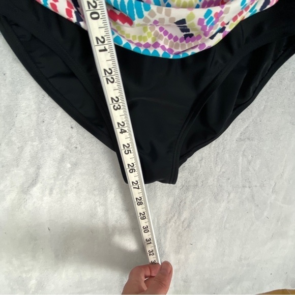 Beach Diva One Piece Swimsuit Size 10 Padded Cups Ruched Sides - Picture 10 of 13